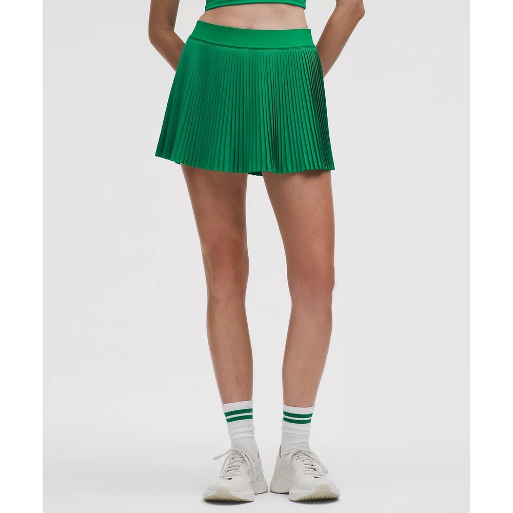 Lululemon-Varsity High-Rise Pleated Tennis Skirt-Raceway Green